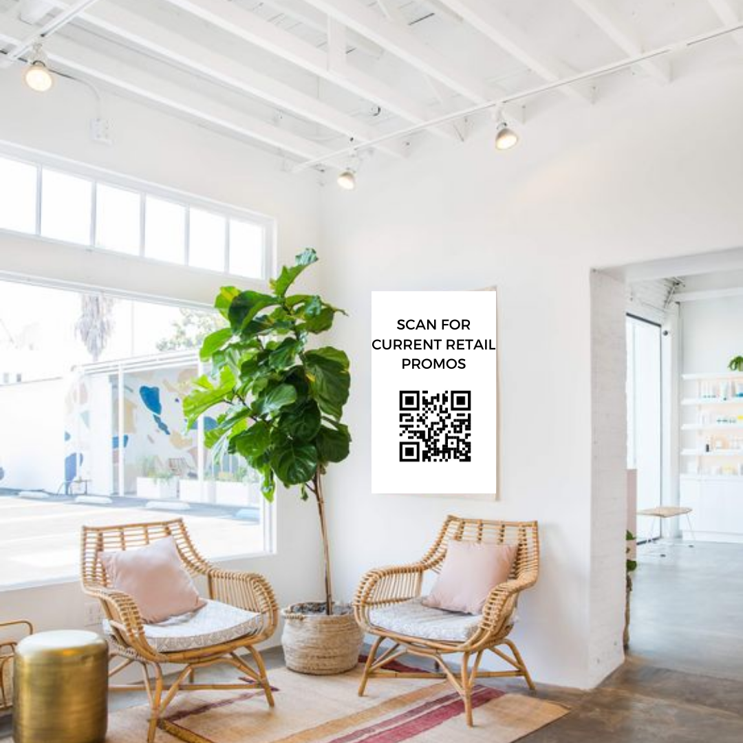 QR code in your salon waiting area