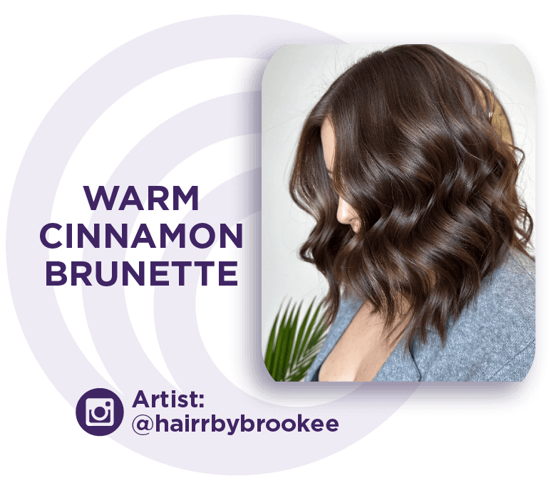 Warm Cinnamon Brunette Hair Color