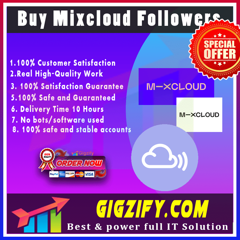 Buy Mixcloud Followers - gigzifyFast Delivery Guaranteed